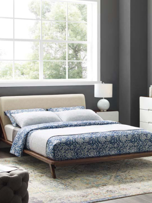 Piper Queen Upholstered Fabric Platform Bed