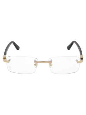 Cartier Rimless Rectangular Lens Glasses