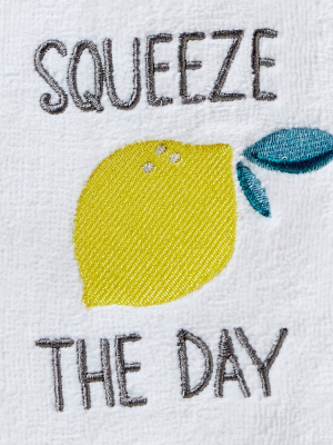 2pc Squeeze The Day Hand Towel White - Skl Home
