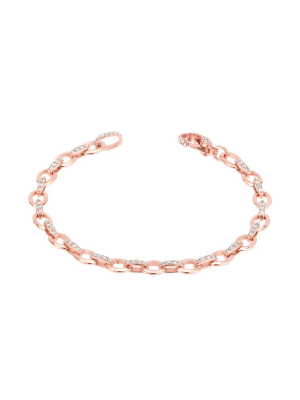 Oval Link Bracelet - Rose Gold