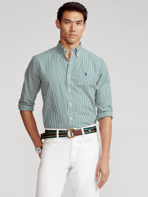 Classic Fit Striped Poplin Shirt