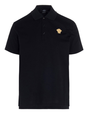 Versace Medusa Embroidered Polo Shirt