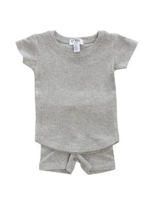 Crew Kids Rib Set - Grey