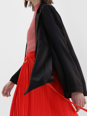 Pleated Chiffon Skirt