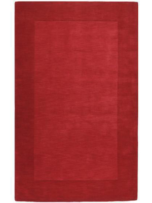 Mystique Collection Wool Area Rug In Carmine And Red