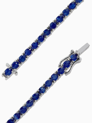 Effy 925 Sterling Silver Blue Sapphire Tennis Bracelet, 6.99 Tcw