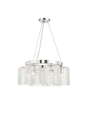 Charles 6 Light Chandelier Polished Nickel