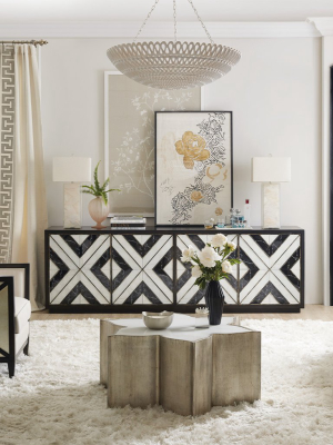 Sanctuary Grand Noir Et Blanc Entertainment Console