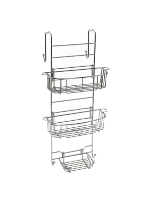 Zenna Home Over The Door Adjustable Rust-resistant Shower Caddy - Chrome