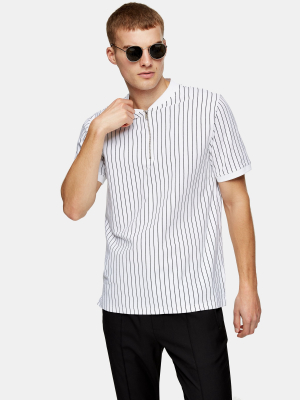 White Stripe Baseball T-shirt