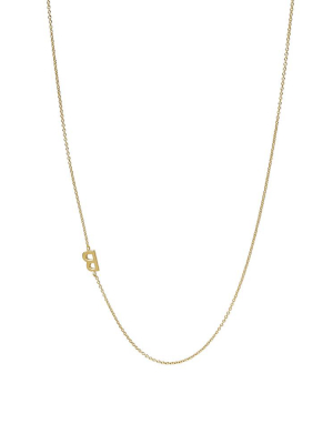 "b" Offset Initial Necklace