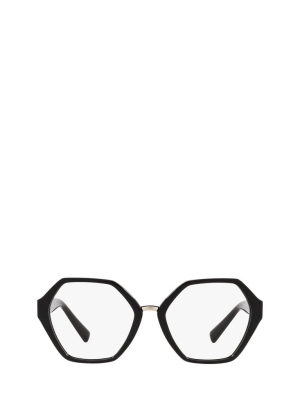 Valentino Eyewear Hexagon Frame Glasses