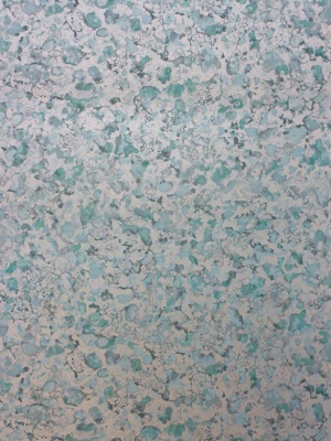 Ebru Wallpaper In Metallic Gilver And Aqua From The Pasha Collection By Osborne & Little