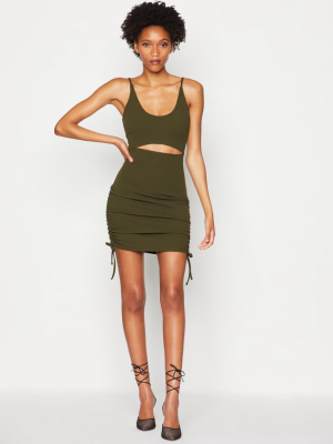 Dita Cutout Drawstring Mini Dress