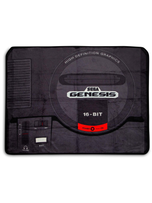 Just Funky Sega Genesis Fleece Throw Blanket | Cozy Lightweight Blanket | 45 X 60 Inches