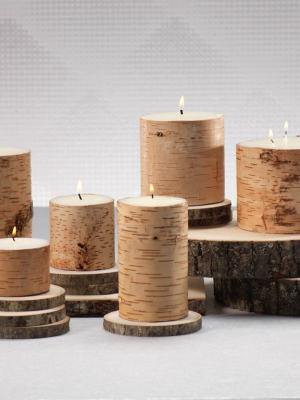 Birchwood Scented Pillar Candles - Set Of 4