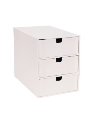 Ingrid 3-drawer Supply Chest White - Bigso Box Of Sweden