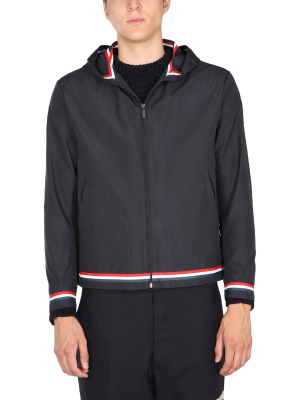 Thom Browne Striped-trimmed Hooded Jacket