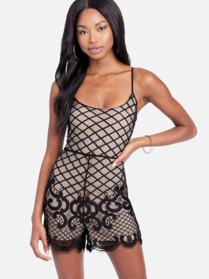 Mesh And Lace Romper