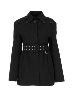 Jil Sander Button Detail Belted Jacket