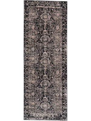 Feizy Rug Prasad 3680f, Charcoal/gray