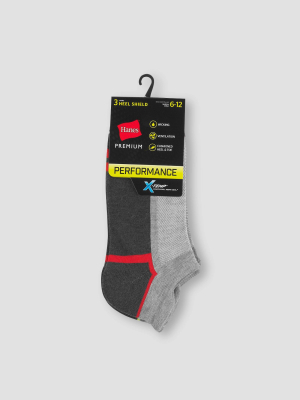 Men's Hanes Premium Performance Heel Shield Socks 3pk - Colors May Vary 6-12