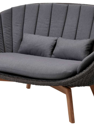 Peacock 2-seater Sofa, Teak Legs