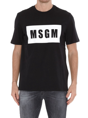 Msgm Box Logo T-shirt