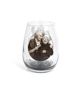 Just Funky The Golden Girls Black And White Stemless Wine Glass - 16-ounces