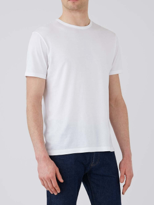 Sunspel Ss Crew Neck T-shirt, White
