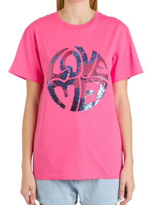 Alberta Ferretti Love Me Sequins T-shirt