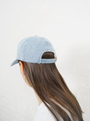 Washed Cotton 6-panel Cap Light Blue