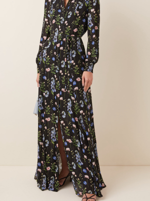 Floral-print Silk Maxi Dress