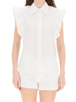 Pinko Nakoma Ruffled Sleeveless Shirt