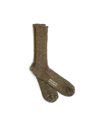 Hemp Cotton Ribbed Socks - Olive Drab