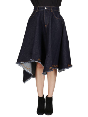 Jw Anderson Logo Patch Asymmetric Skirt