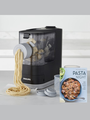 Philips Compact Pasta Maker For Two With Williams Sonoma Pasta Night Cookbook