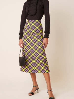 Plaid Midi Skirt