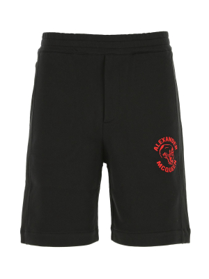 Alexander Mcqueen Logo Printed Shorts