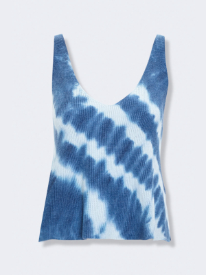 Ribbed Tie-dye Tank Top