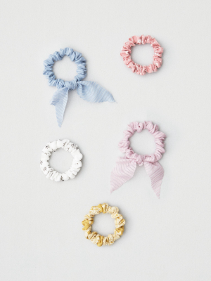 Aeo Skinny Bow Scrunchies 5-pack