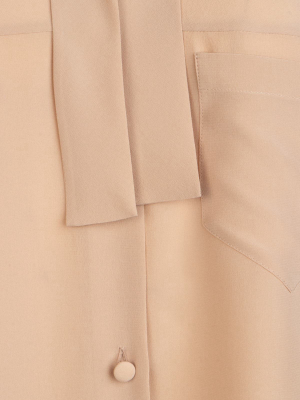 Prada Front Bow-detailed Blouse