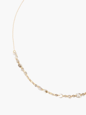 14k Sliced Champagne Diamond Short Necklace