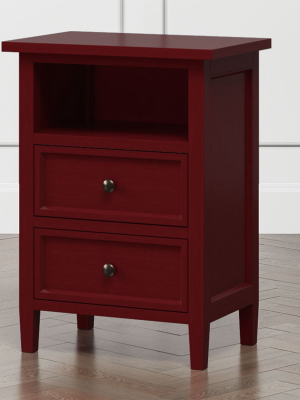 Harbor Red 2-drawer Nightstand