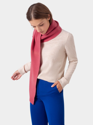 Merino Wool Scarf - Faded Pink