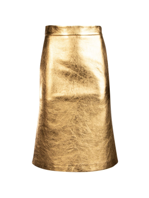 Prada Metallic A-line Skirt