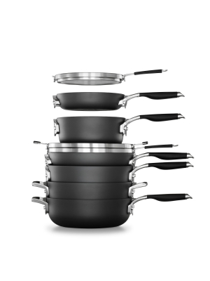 Calphalon Select 9pc Space Saving Hard-anodized Nonstick Cookware Set