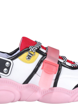 Moschino Roller Skates Teddy Lace-up Sneakers