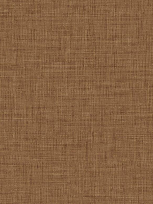 Easy Linen Wallpaper In Copper From The Texture Gallery Collection By Seabrook Wallcoverings