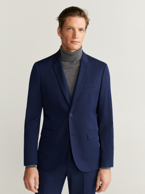 Super Slim Fit Patterned Suit Blazer